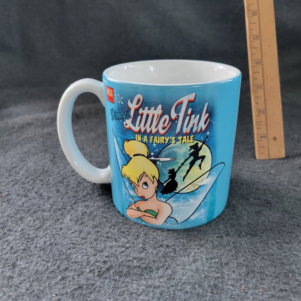 Disney‎ Store Tinkerbell Coffee Tea Mug Tink Comic Peter Pan